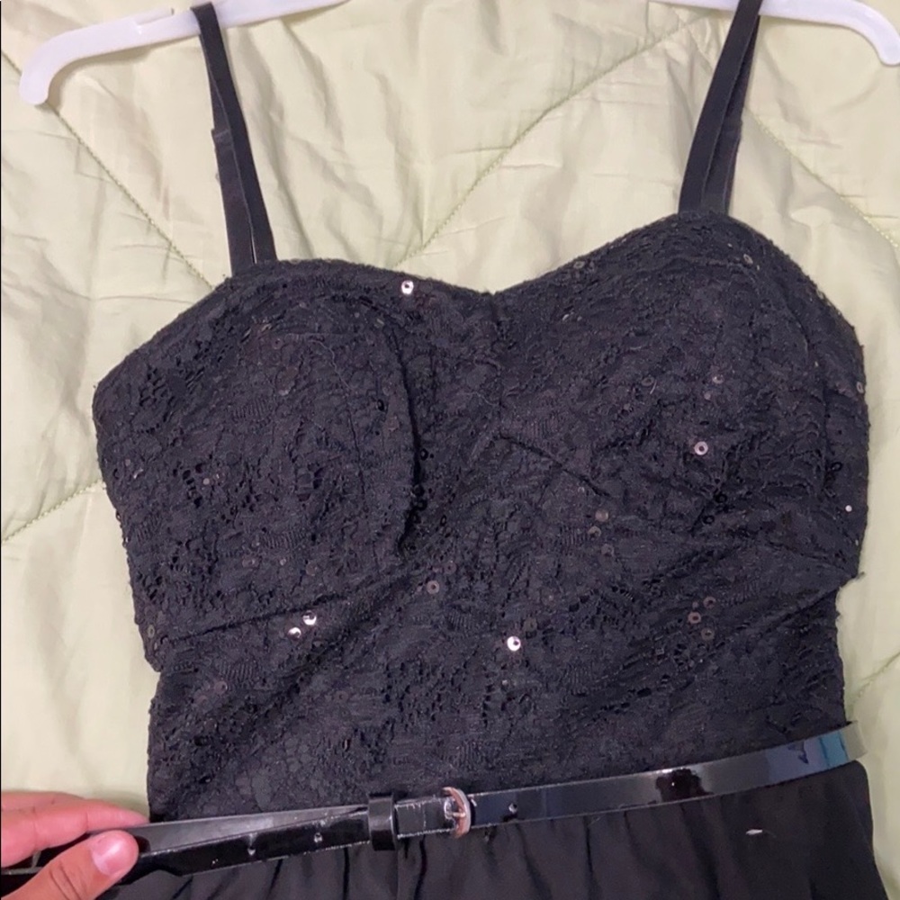 Lily Rose black semi formal dress